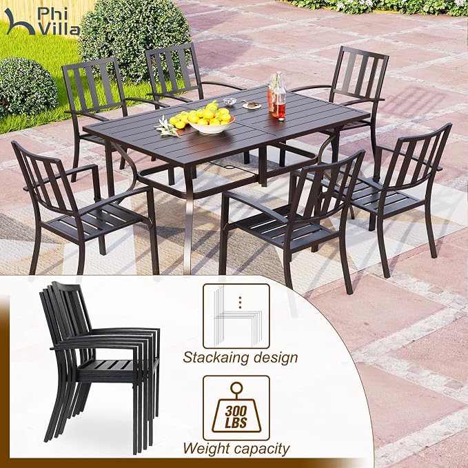 PHI VILLA 7 Piece Outdoor Dining Set - Image 3