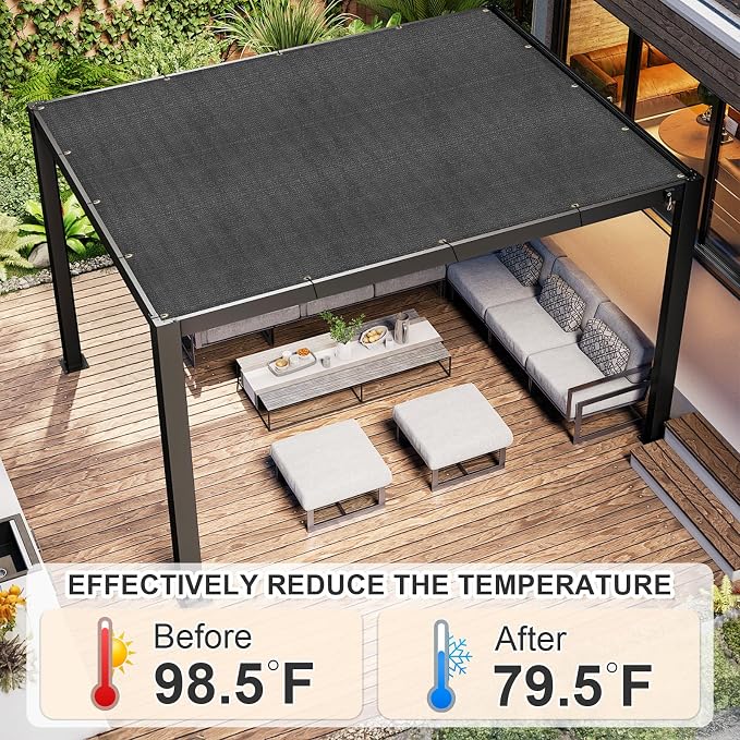 Cool Area Sun Shade Cloth with Grommets 4×17 FT Shade Panel Shade Tarp Screen - Image 3