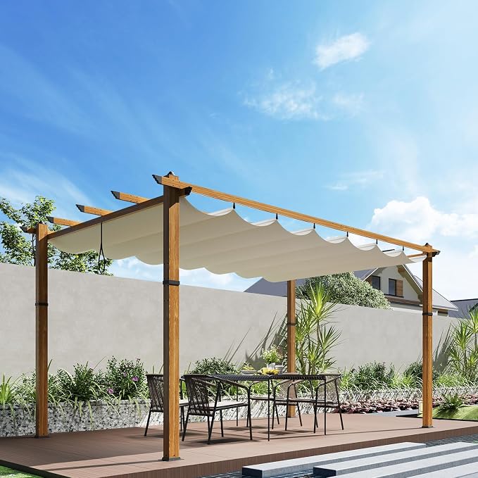 10 x 13 ft Aluminum Pergola by BouPower