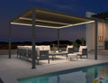 PURPLE LEAF LED Louvered Pergola 94AS 12'x 14' Full Aluminum Frame and by PURPLELEAF