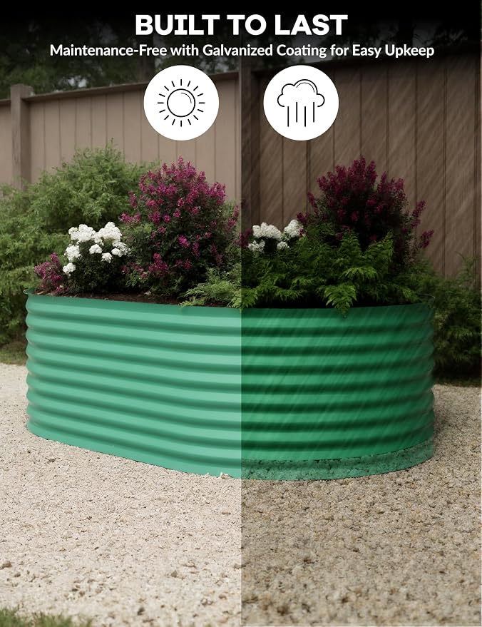 GarveeLife 8x4x2 ft Galvanized Raised Garden Bed - Image 4