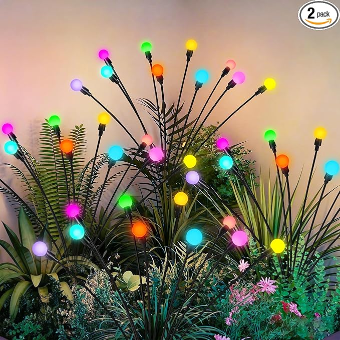Solar Garden Lights Swaying, 20 LED Firefly Lights Outdoor Waterproof, Garden by PATIOPIA