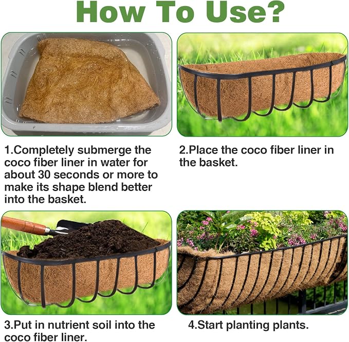 36in Coco Liners for Window Planter Box - Image 7