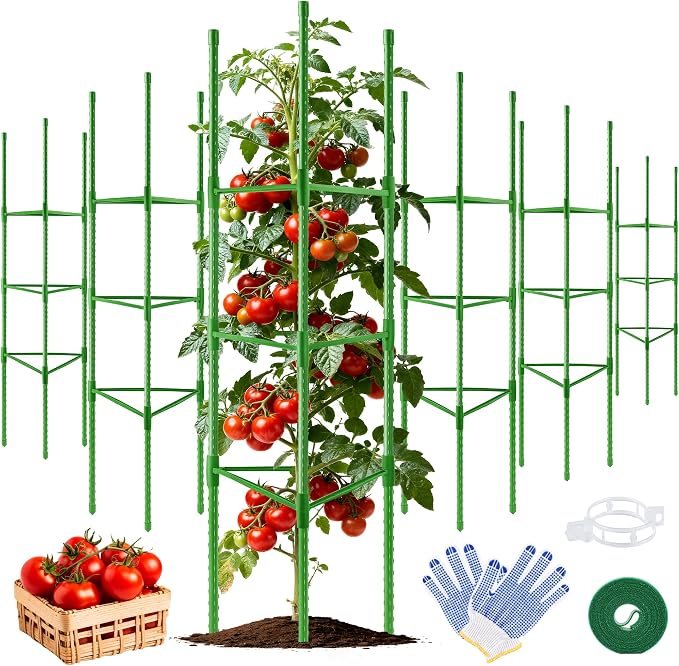 WAENLIR 6-Pack Tomato Cage for Garden, Plant Stakes for Pots, Durable Tomato by WAENLIR