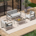 Aluminum Outdoor Furniture Set, 4 Seats Outdoor Patio Conversation Sets by ComfCove