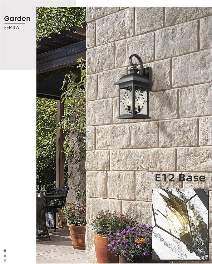FEMILA 3-Light Outdoor Wall Light, Porch Light - Image 6