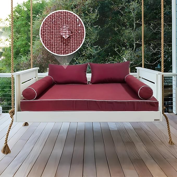 Outdoor Daybed Cushion Cover Twin, Daybed Mattress Bolster Pillow Fitted Sheet - Image 6