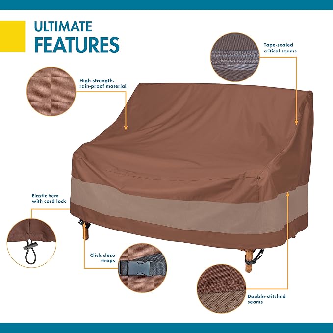 DUCKCOVERS ULV543735 Ultimate 54 in. W Patio Loveseat Cover, x 37" D x 35" H - Image 5