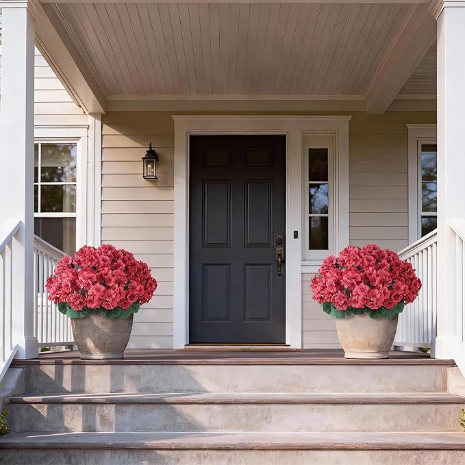 2 Pack Artificial Geranium Flowers Topitary Trees - Image 3