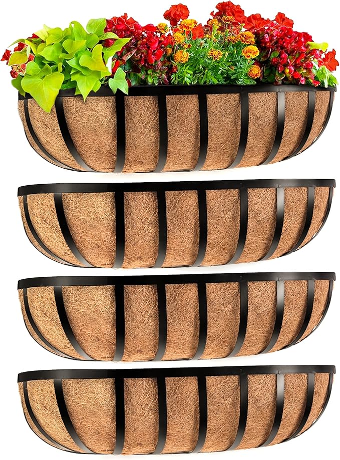Railing Planter Window Box Deck Balcony Rail Planter 24 Inch by Sekcen