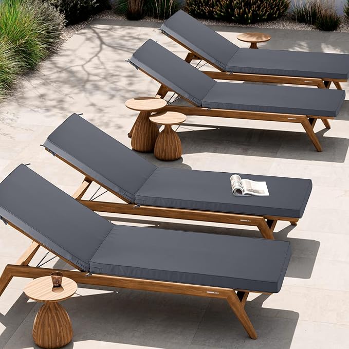 Chaise Lounge Cushion Outdoor, Waterproof and Stain-Resistant Lounge Deck - Image 6