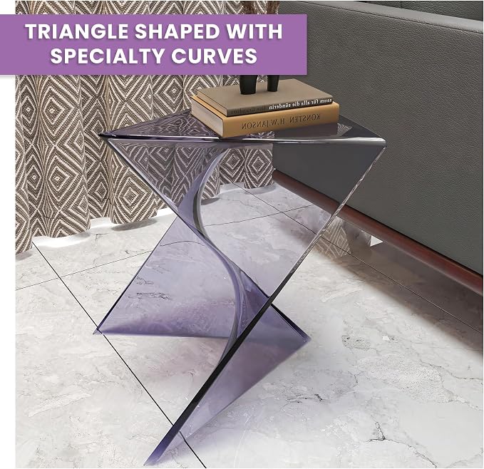 LeisureMod 15.75" Clear Stackable Plastic Side Table - Image 5
