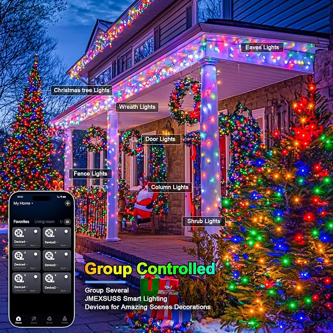 JMEXSUSS 800 LED RGB String Light Outdoor Indoor, Christmas Lights Outdoor - Image 4
