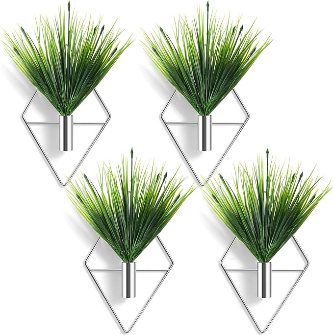 8 Pieces Silver Wall Decor Hanging Planters by Canlierr