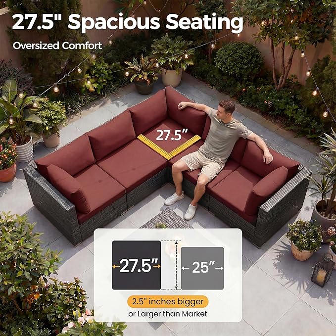 NICESOUL 13 Piece Large Outdoor Sectional - Image 5