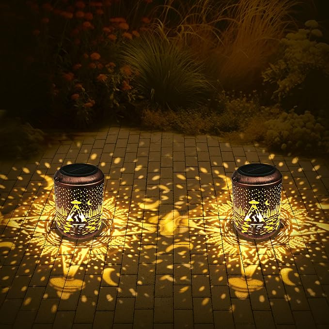 Bigfoot Solar Lanterns Outdoor Waterproof Hanging Lights UFO Sasquatch Gifts - Image 3