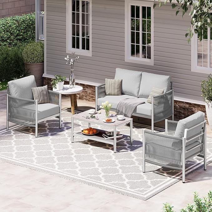 Aluminum Outdoor Patio Furniture Set by Oasbira