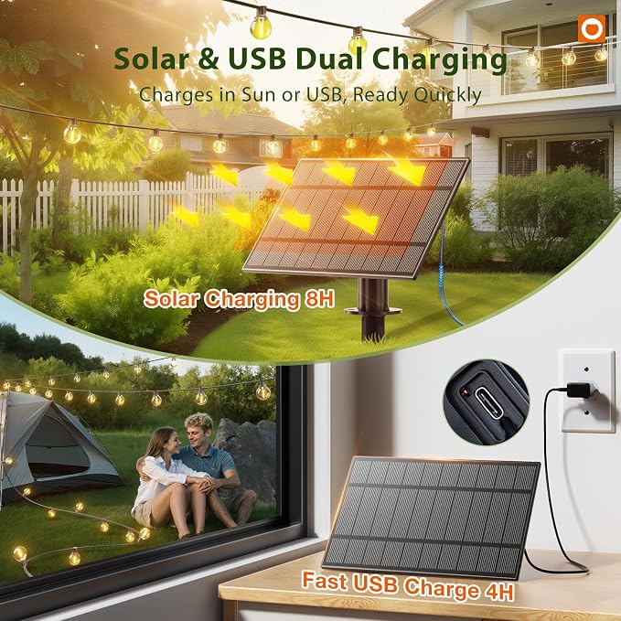 addlon 50FT Solar String Lights Outdoor Waterproof - Image 8