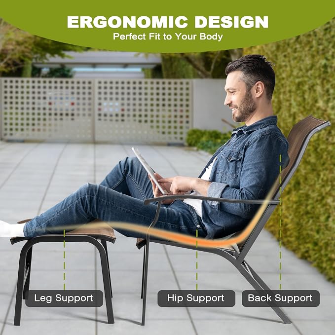 NUU GARDEN Outdoor Patio Chaise Lounges Chair, Recliner Chairs - Image 6