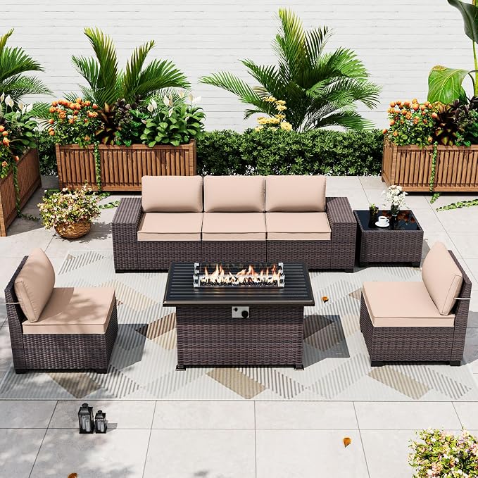 ALAULM 7 Pieces Patio Furniture Set by ALAULM