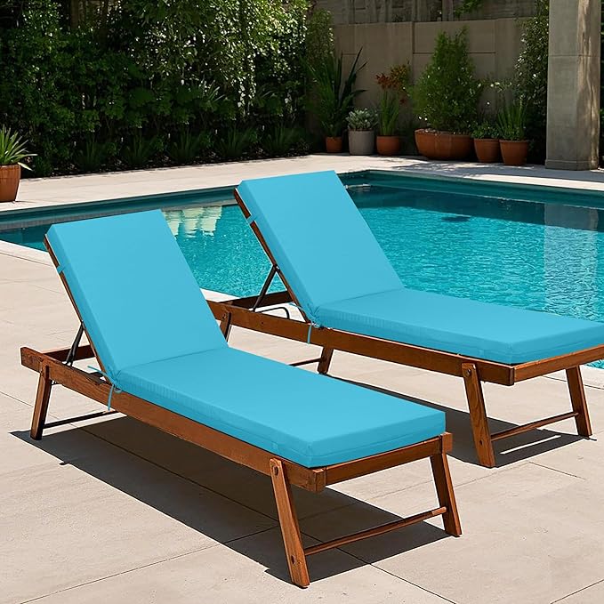 Only choice Outdoor Chaise Lounge Cushion Set of 2, Replacement Seat Cushion - Image 2