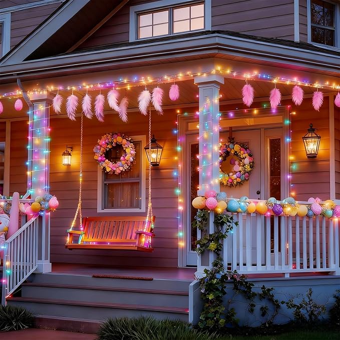 LJLNION 300 LED Easter String Lights, Extra Long 98.5FT Fairy Lights Outdoor - Image 4