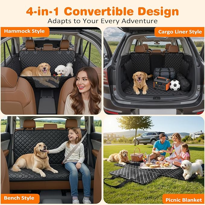 URPOWER 5 in 1 Dog Car Seat Cover - Image 4