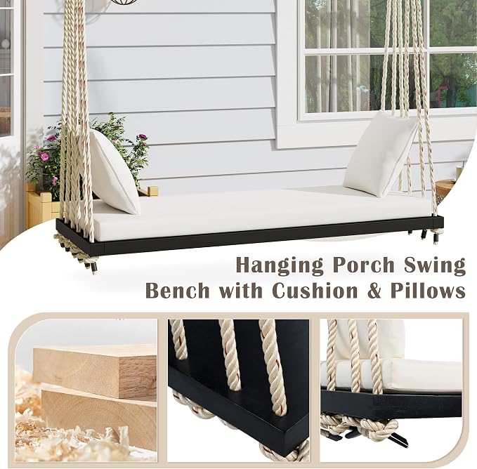 SOFTSEA 2-Person Patio Swing Bench - Image 3