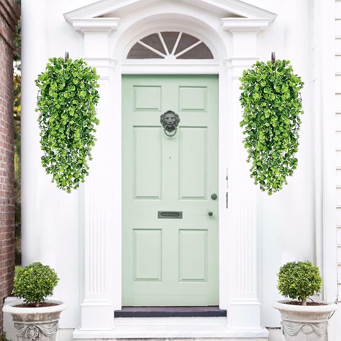 Waipfaru 4Pcs Fake Hanging Plants 3ft Fake Plants UV Resistant Fake Vines - Image 7