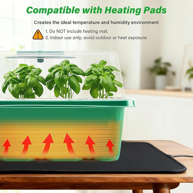 Bonviee 5-Pack Seed Starter Trays, Seed Starter Kit - Image 6