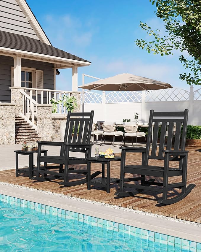 GarveeLife Adirondack Outdoor Side Table 18 x 15 in, HDPE 2-Tier Patio Side - Image 6