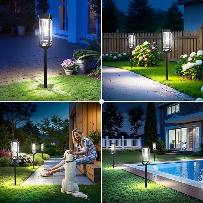 KOOPER Taller Solar Pathway Lights Outdoor, 4 Pack Upgraded Brighter Solar - Image 3