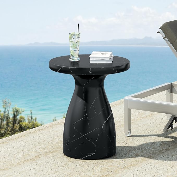 Christopher Knight Home Jayme Outdoor Side Table, Round Top Patio End Table by ChristopherKnightHome