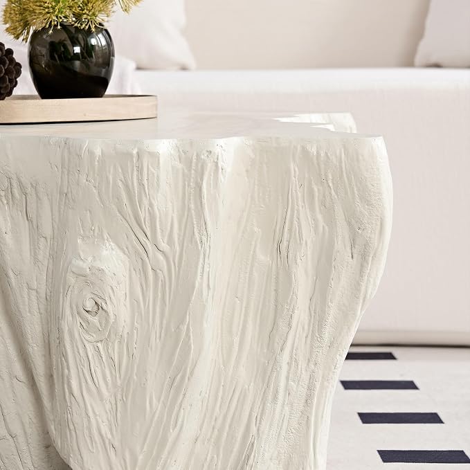 48.62" Coffee Table Modern Unique Shape Fiberglass Center Table - Image 7