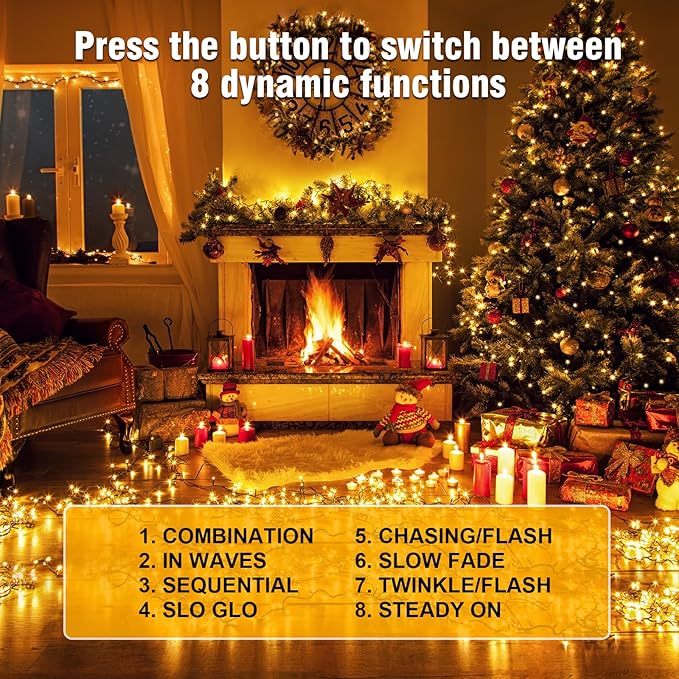 Nisocy 33FT LED String Lights Outdoor Waterproof – Warm White Fairy Lights - Image 2