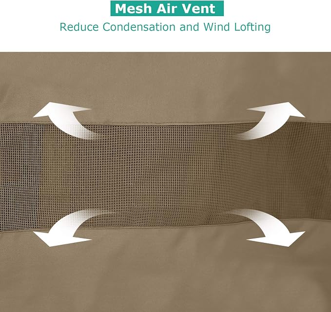 SunPatio Outdoor Loveseat Cover, Patio Heavy Duty Waterproof Deep Sofa Cover - Image 4