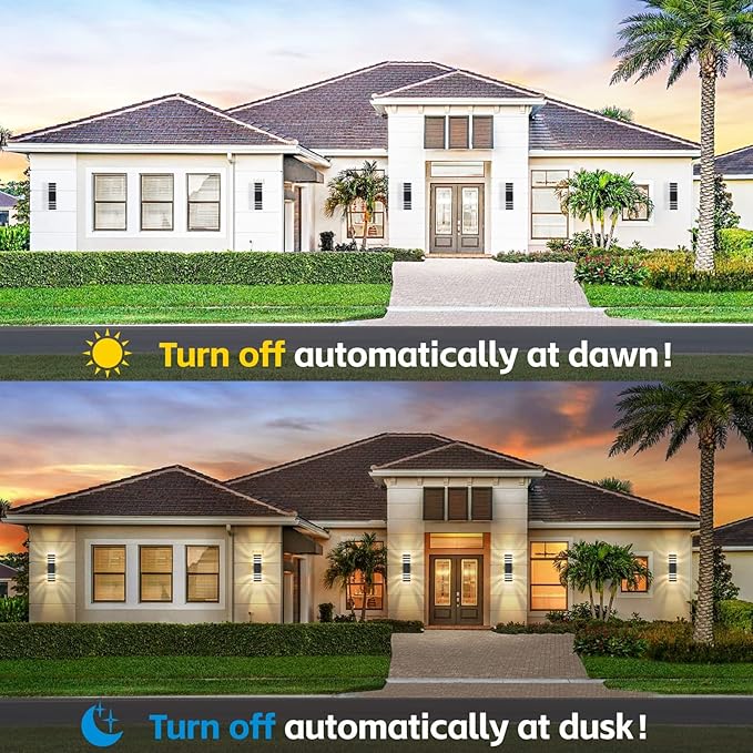 DASTOR 4 Pack Dusk to Dawn Outdoor Wall Lights, Up and Down Outdoor Lights - Image 3