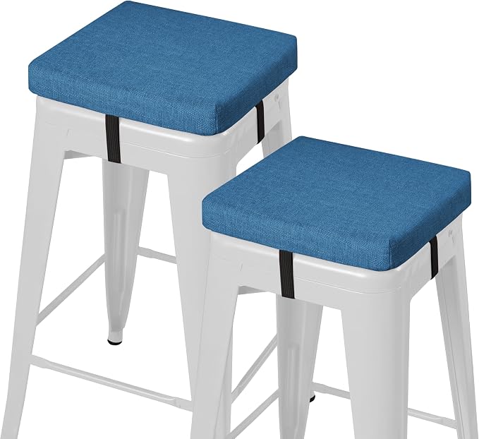 AddGrace Anti-Slip Bar Stool Cushions Square Bar Stool Seat Cushions by AddGrace