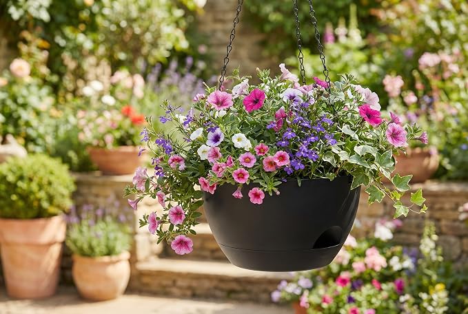 Hanging Planters 3-Pack, 8 Inch Self-Watering Hanging Pots - Image 4