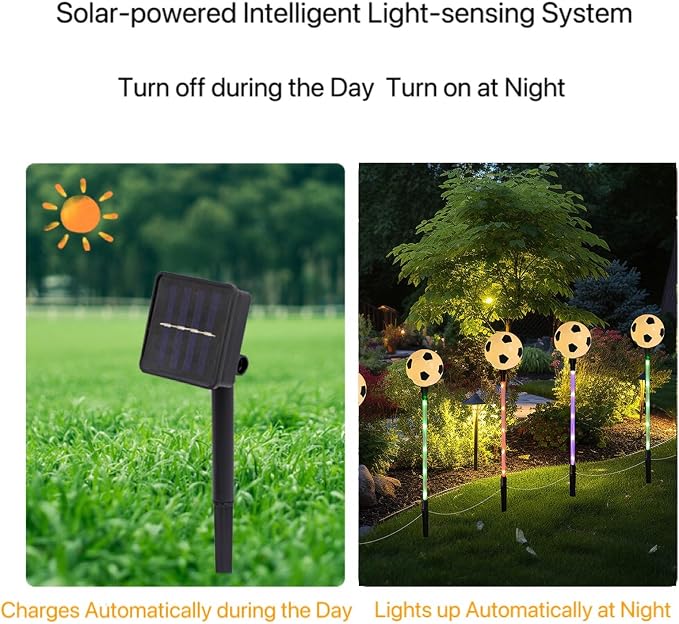 Solar Lights Outdoor, Soccer Theme LED Stake Light - Image 4
