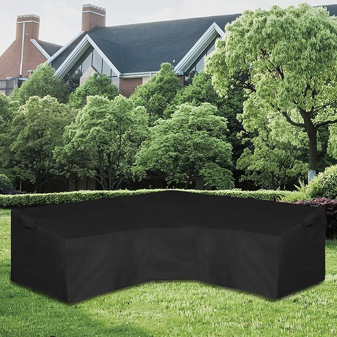 Easy-Going 600D Patio V-Shaped Sectional Sofa Cover, Waterproof Outdoor - Image 2