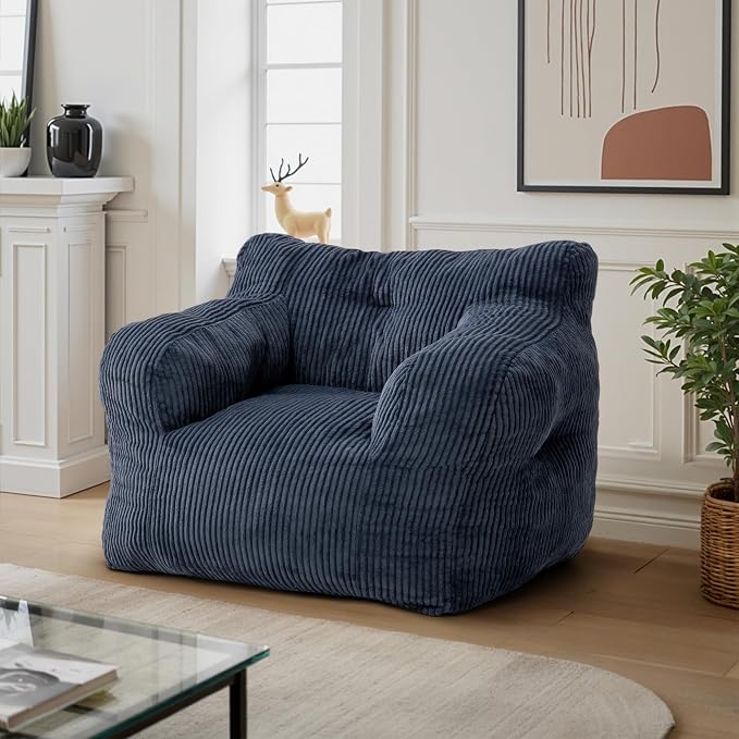 Pamapic 32" Bean Bag Chair, Single Sofa, Ultra Soft Dutch Velvet, Fluffy - Image 3