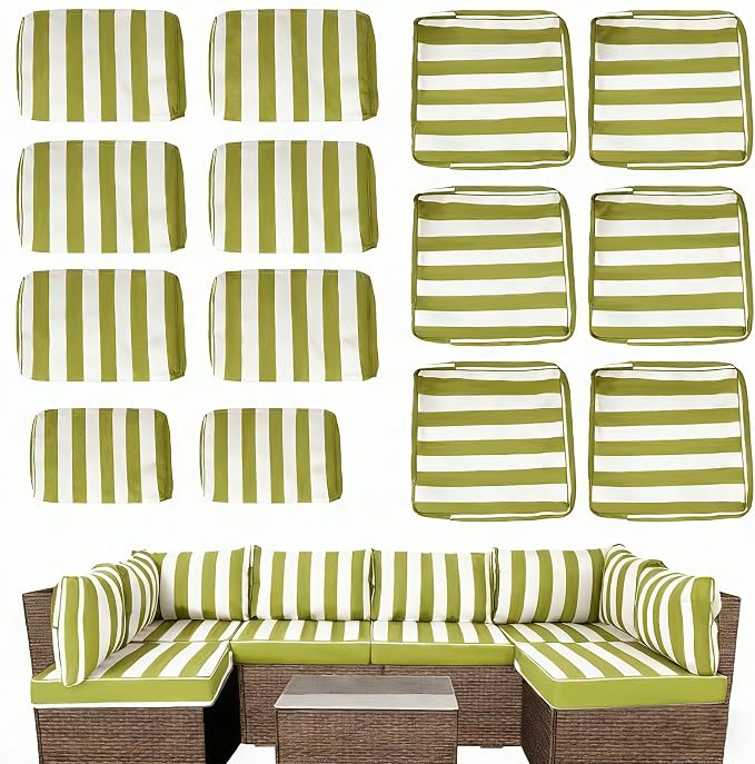 Outdoor Cushion Covers for Patio Furniture, Patio Cushion Covers Replacement by SpaceHop