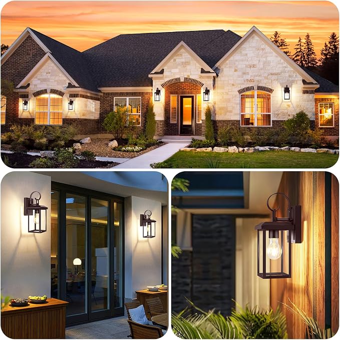 BesLowe 2-Pack Outdoor Wall Light Fixtures, Exterior Lighting Fixtures Wall - Image 5
