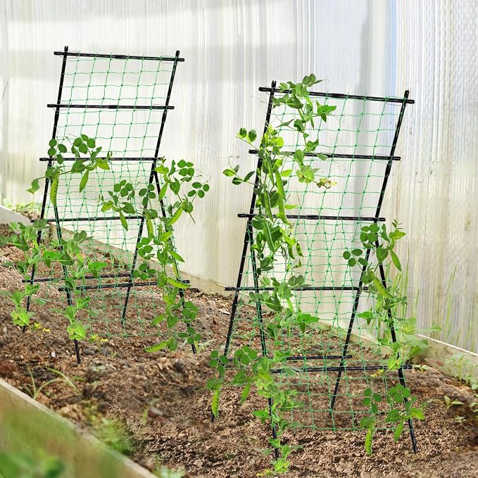 Cucumber Trellis for Raised Bed, 6ft Metal A-Frame Garden Trellis for Climbing - Image 7