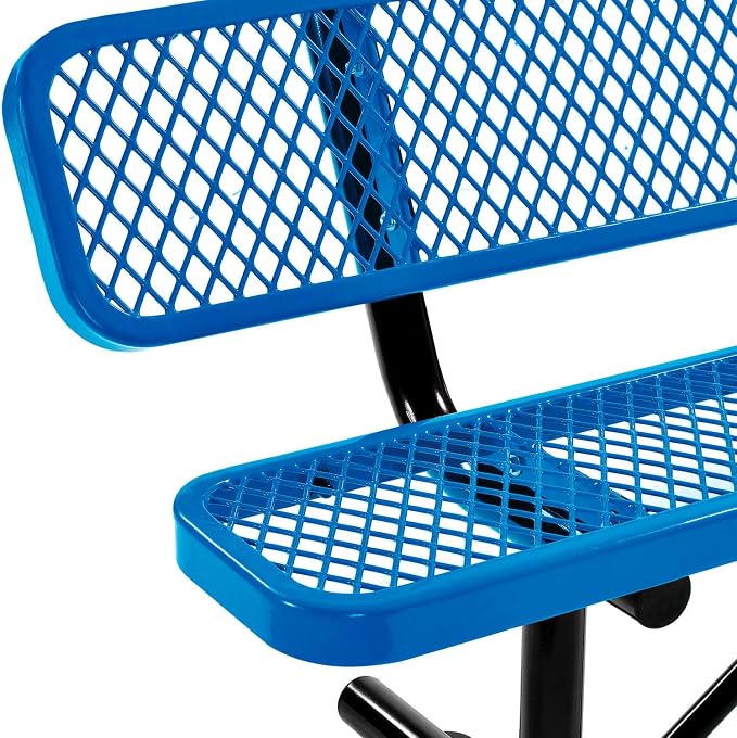 Global Industrial 8'L Heavy Duty Expanded Metal Mesh Bench - Image 5