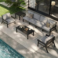 7 Piece Patio Furniture Set, HDPE Outdoor Sectional by PatioKingdom