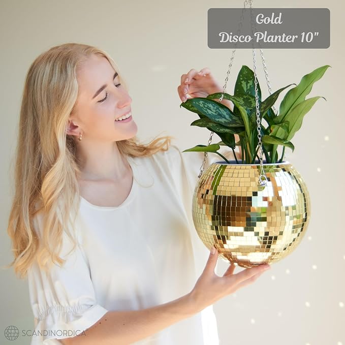SCANDINORDICA Disco Ball Planter – Value Package: Mirror Disco Planter - Image 2