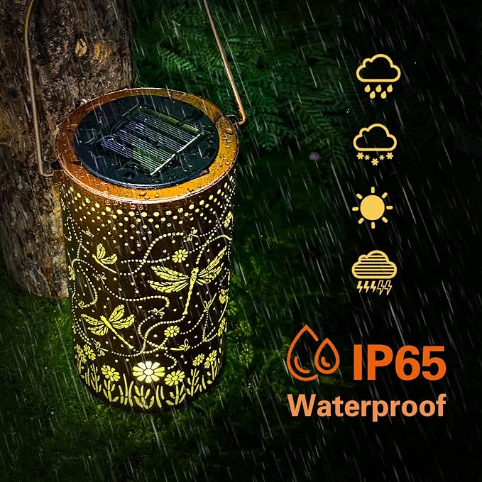 Dragonfly Solar Lanterns Outdoor Waterproof Hanging Solar Lights Dragonfly Gifts - Image 8