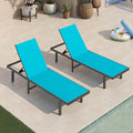 Aluminum Outdoor Lounge Chairs Set of 2, Pool Lounge Chairs by Oasbira